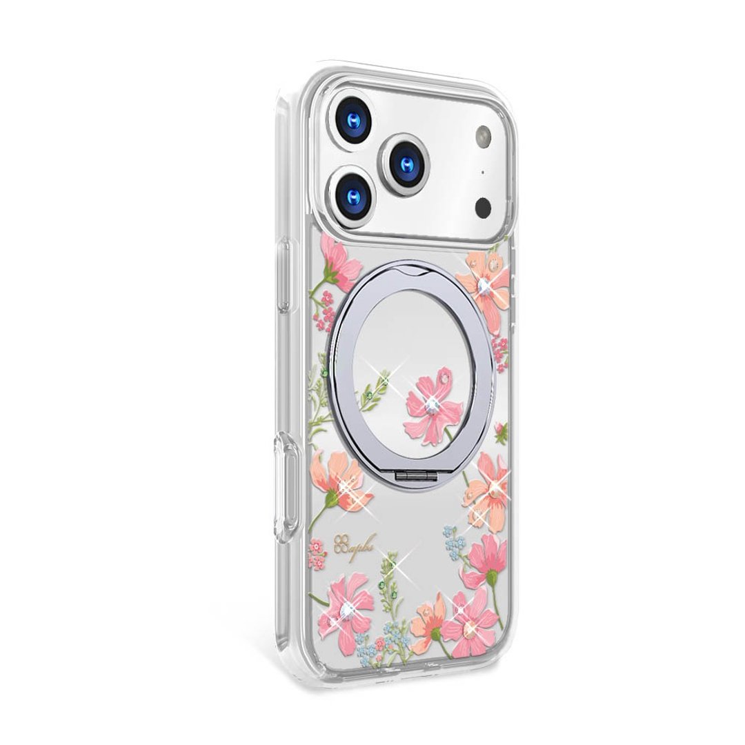 apbs iPhone 17/16/15/14/13 军规360旋转磁吸立架钻壳-四季-春 - 手机壳/手机套 - 其他材质 多色