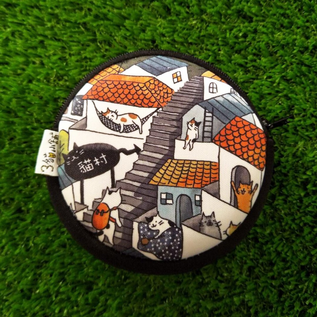 零钱包-侯硐猫村(插画家:猫小姐) - 零钱包 - 其他人造纤维 