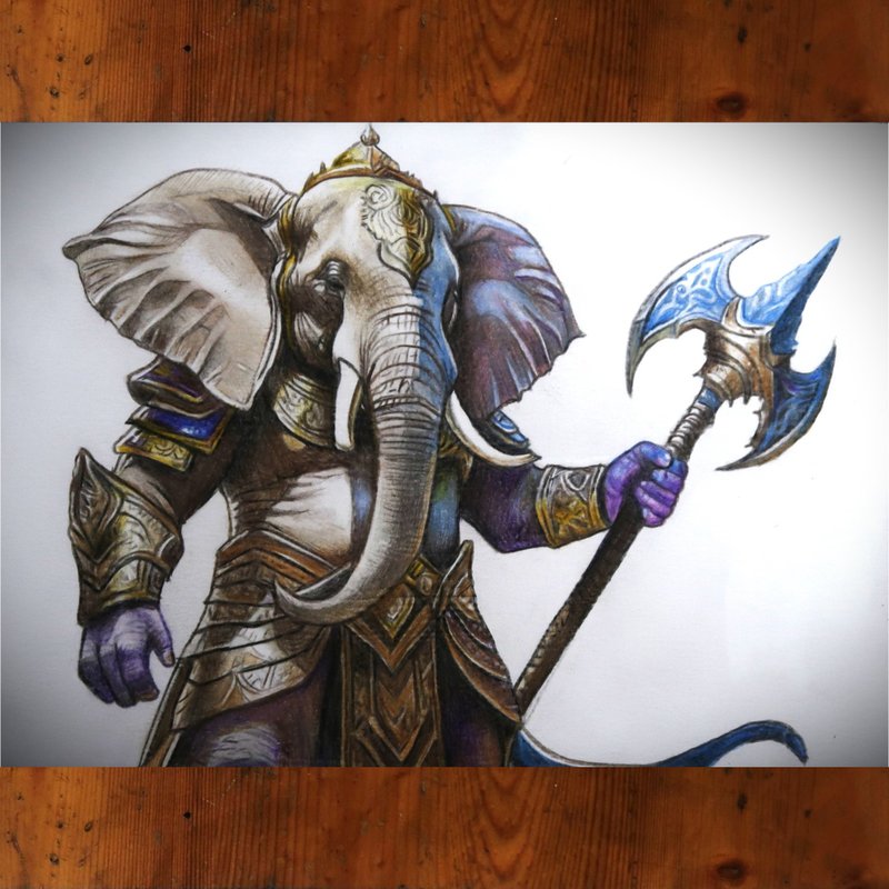 1.大象画(上架作品)  2.定制画  3.缩时摄影 - 订制画像 - 纸 卡其色