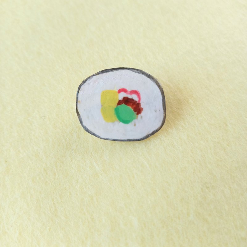 怪怪 饰品 寿司卷 寿司 寿司 sushi - 胸针 - 塑料 白色