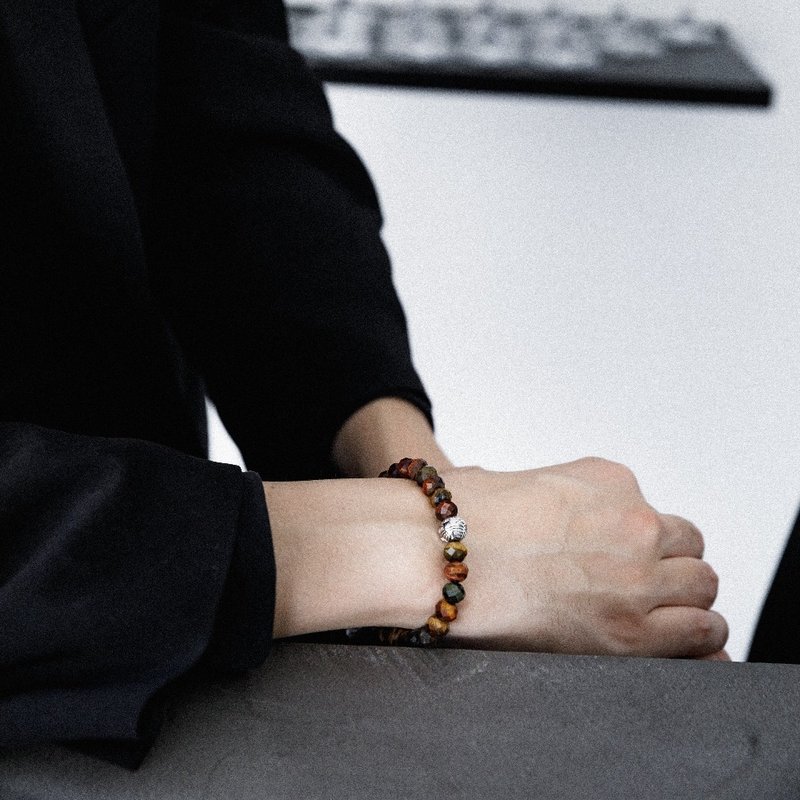 瑞典AWNL 彩虎眼 Space Code 招财开运 男士手链 - 手链/手环 - 水晶 多色