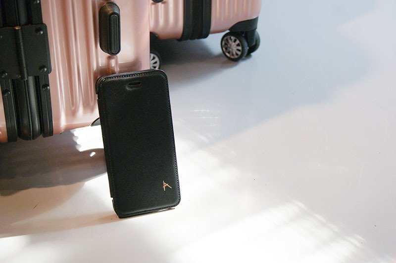 Optima iPhone 8/7 Plus 侧掀站立型保护壳 真皮黑 - 手机壳/手机套 - 真皮 黑色