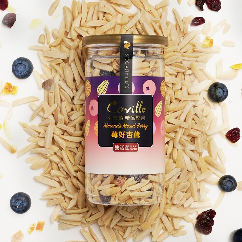 【可夫莱精品坚果】双活菌莓好杏条200g/罐-杏仁条、蓝莓、蔓越莓 - 坚果 - 新鲜食材 咖啡色