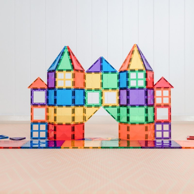 澳洲Connetix彩虹磁力积木-初阶基础组(60pc) - 爬行垫/游戏垫 - 塑料 