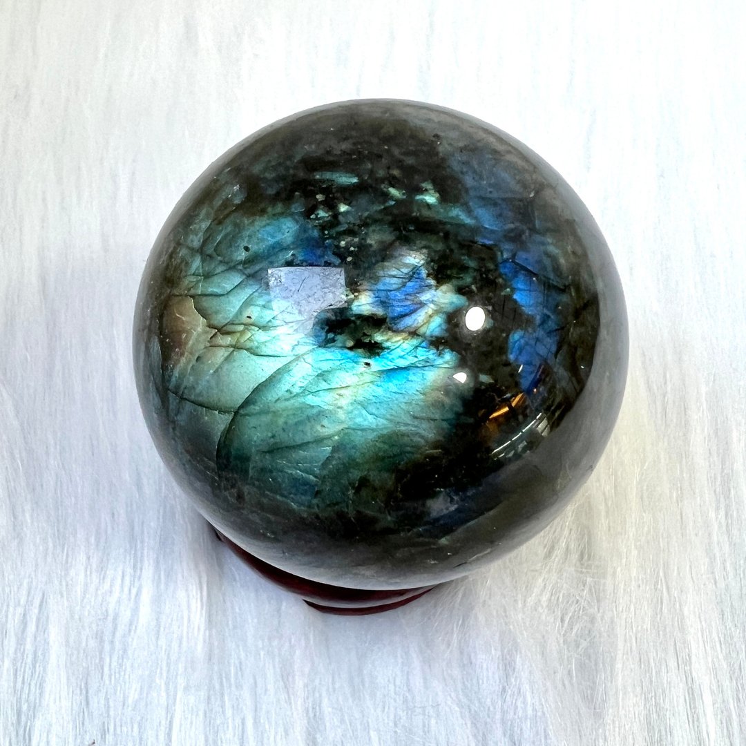 拉长石球 | 水晶 | 水晶球 | 水晶摆件 - 摆饰 - 水晶 灰色