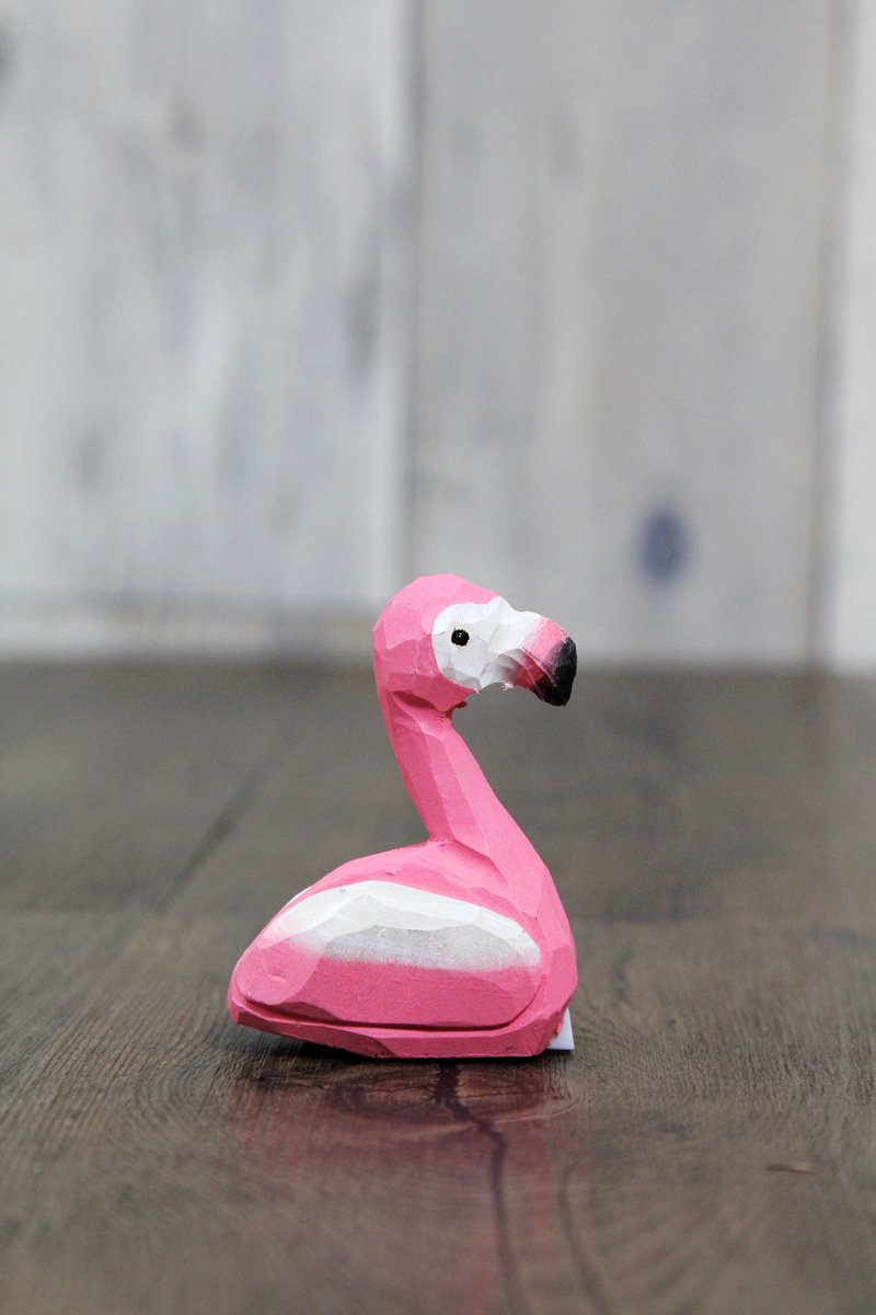 英国RJB复古手工木头雕刻削铅笔机/削笔器(红鹤款) - 削笔器 - 木头 粉红色