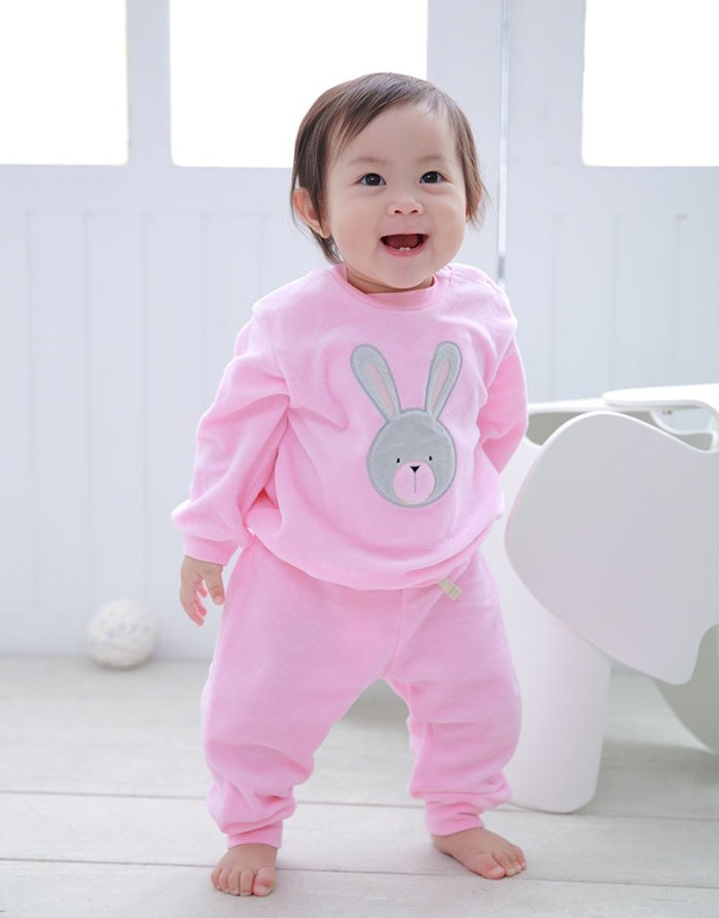 【Deux Filles 有机棉】棉绒上衣-粉红纯色 - 童装上衣 - 棉．麻 粉红色