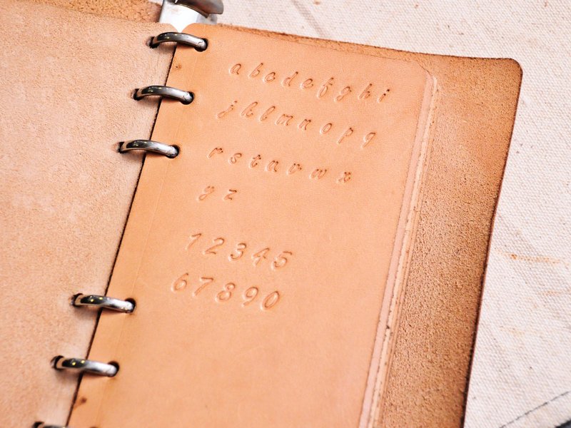 手写小草连数字压印套装 礼盒装 字母模具 压字 刻字  皮革DIY - 皮件 - 真皮 银色