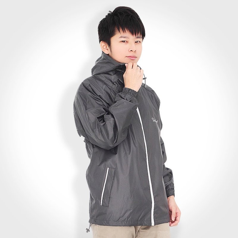 双龙新款蜜丝绒防寒防雨风衣_时尚日系立体剪裁外套-铁灰色 - 女装休闲/机能外套 - 防水材质 灰色