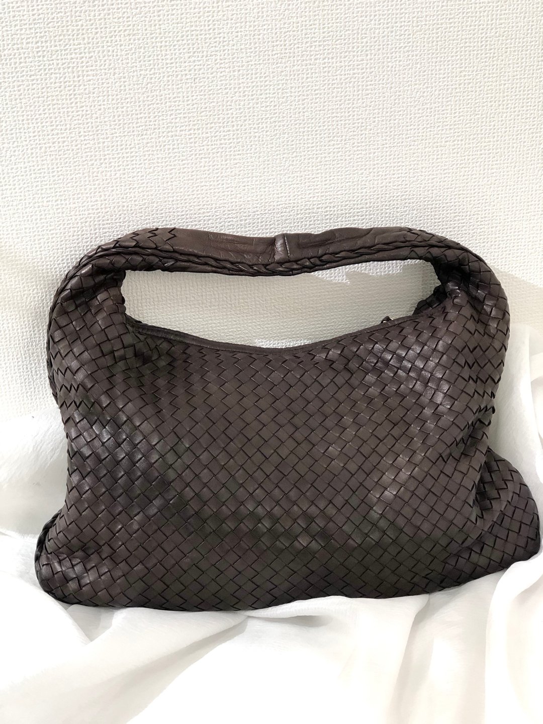 【日本直送名牌二手包】Bottega Veneta Bottega Veneta 皮革 intrecciato 流浪汉包棕ffke7u - 手提包/手提袋 - 真皮 咖啡色