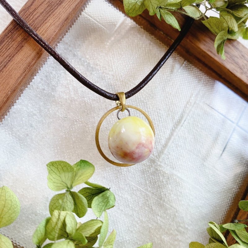 【扩香项链】香水精油项链|黄紫云烟|香氛礼盒 生日礼物 - 项链 - 瓷 紫色