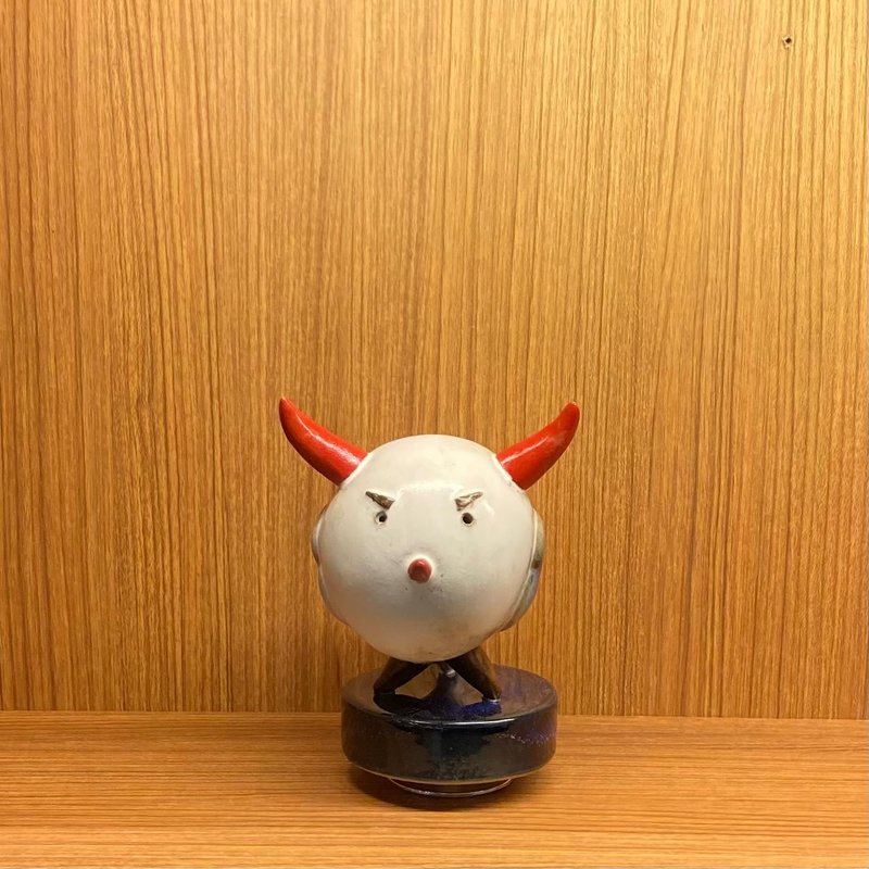 N131白房子山山鸟变装牛陶瓷音乐盒 限量版 - 花瓶/陶器 - 陶 透明