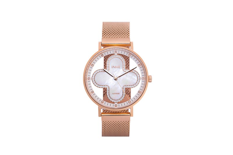 IMIR 璀璨 | 白珍珠贝 玫瑰金壳 (36mm) - 女表 - 不锈钢 