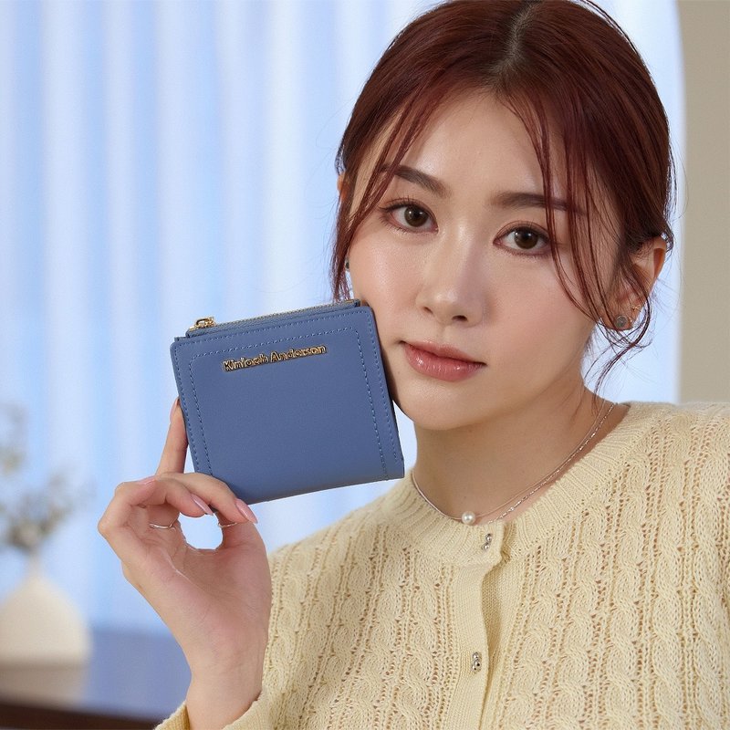 【Kinloch Anderson】Carol 压扣短夹-宁静蓝 - 皮夹/钱包 - 人造皮革 蓝色