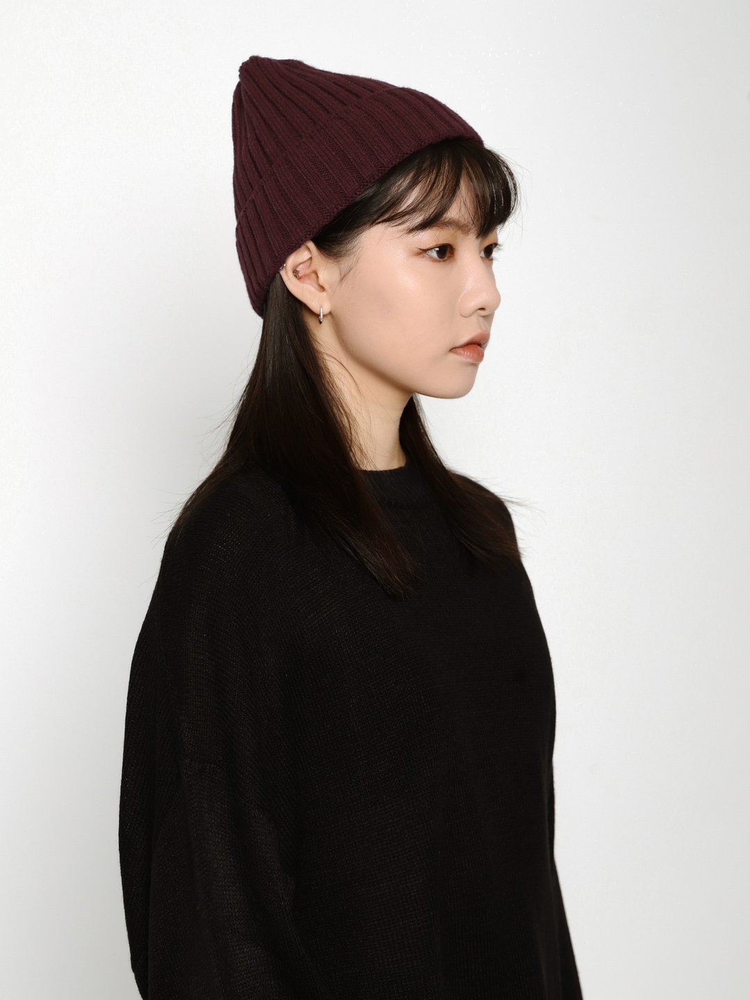 mulled wine beanie - 帽子 - 棉 红色