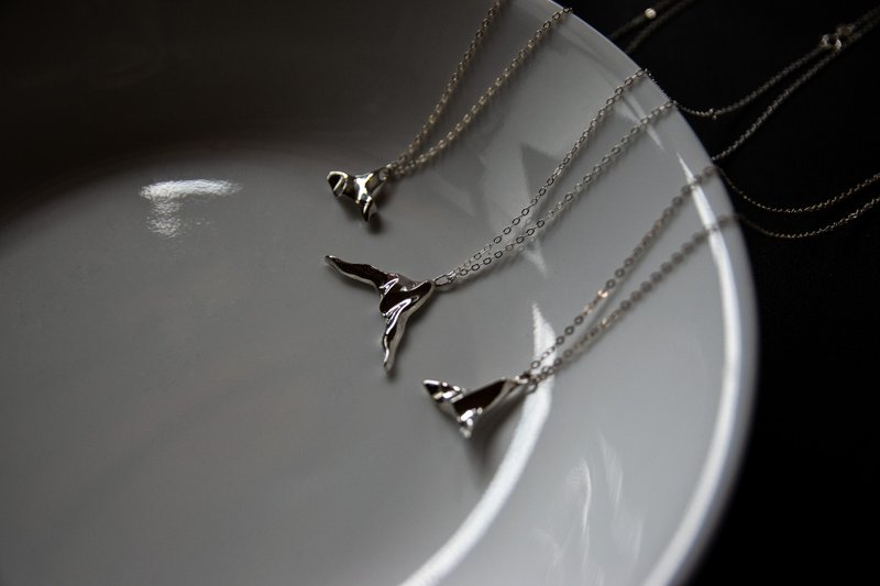 【原创小物】925纯银鱼尾巴项链 - 项链 - 纯银 