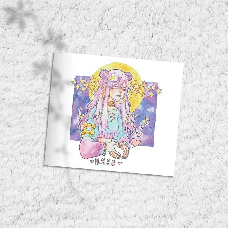 贝斯性转贴纸簿(小)1入 - 笔记本/手帐 - 纸 粉红色