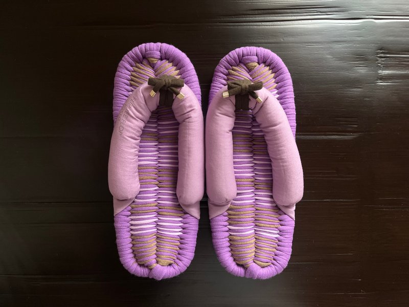 【FLIP TEE FLOP】24cm 布拖鞋 薰衣草紫【No.252】 - 室内拖鞋 - 棉．麻 紫色