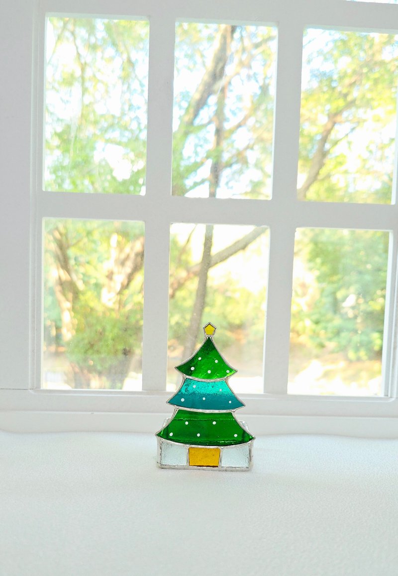 玻璃镶嵌圣诞树烛台100%原创手作 - 摆饰 - 玻璃 