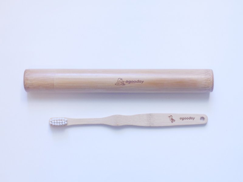 【agooday 好日子】 环保竹牙刷旅行组(再生尼龙)1入 - 其他 - 竹 咖啡色