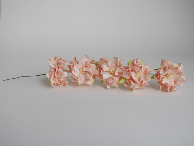 纸花，DIY手工用品，25朵栀子花，桃红。 - 其他 - 纸 橘色