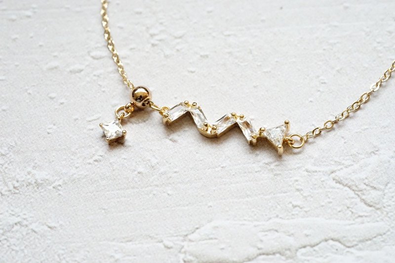 方向 - 14K包金锆石手链 (束口设计) - 手链/手环 - 其他材质 白色