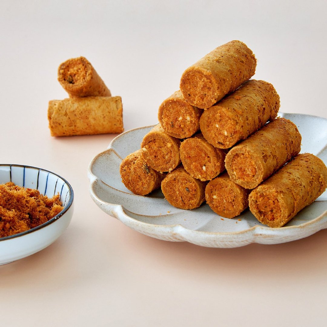 原味时代【减醣低GI】顶级奢蛋卷-经典肉松(16入/盒) - 零食/点心 - 新鲜食材 咖啡色