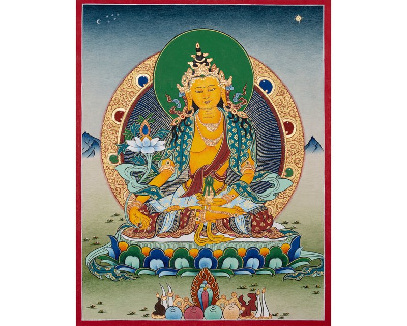光明的地藏菩萨唐卡  体现慈悲与智慧 - 墙贴/壁贴 - 其他材质 多色