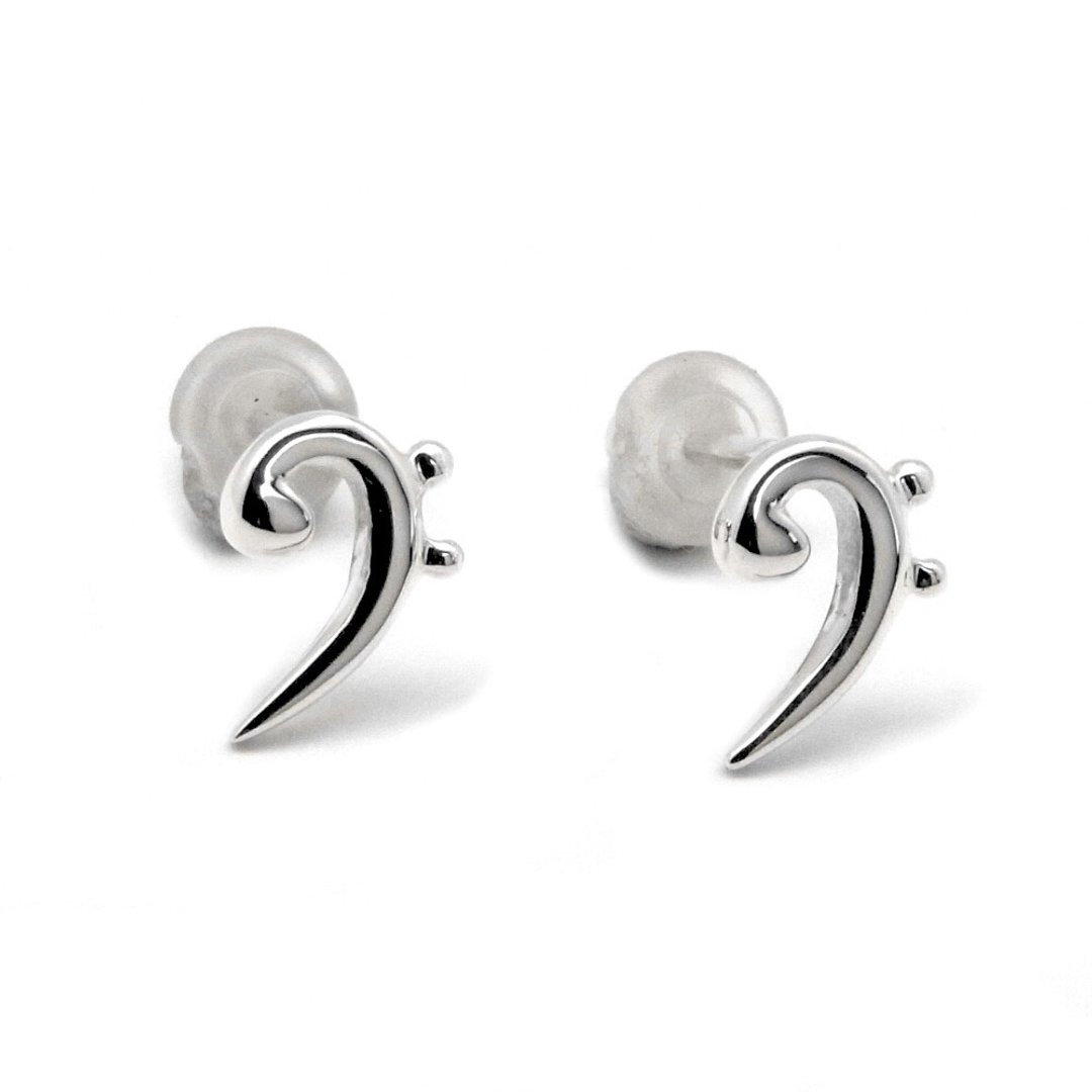 Clef earrings - 耳环/耳夹 - 纯银 