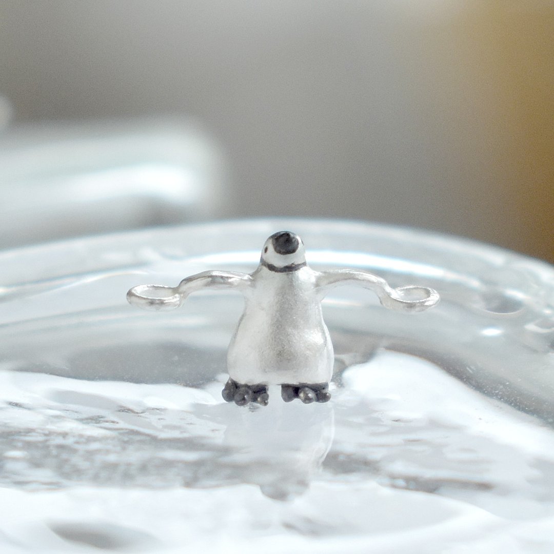 [Necklace] Emperor penguin chick Silver925 - 项链 - 纯银 白色