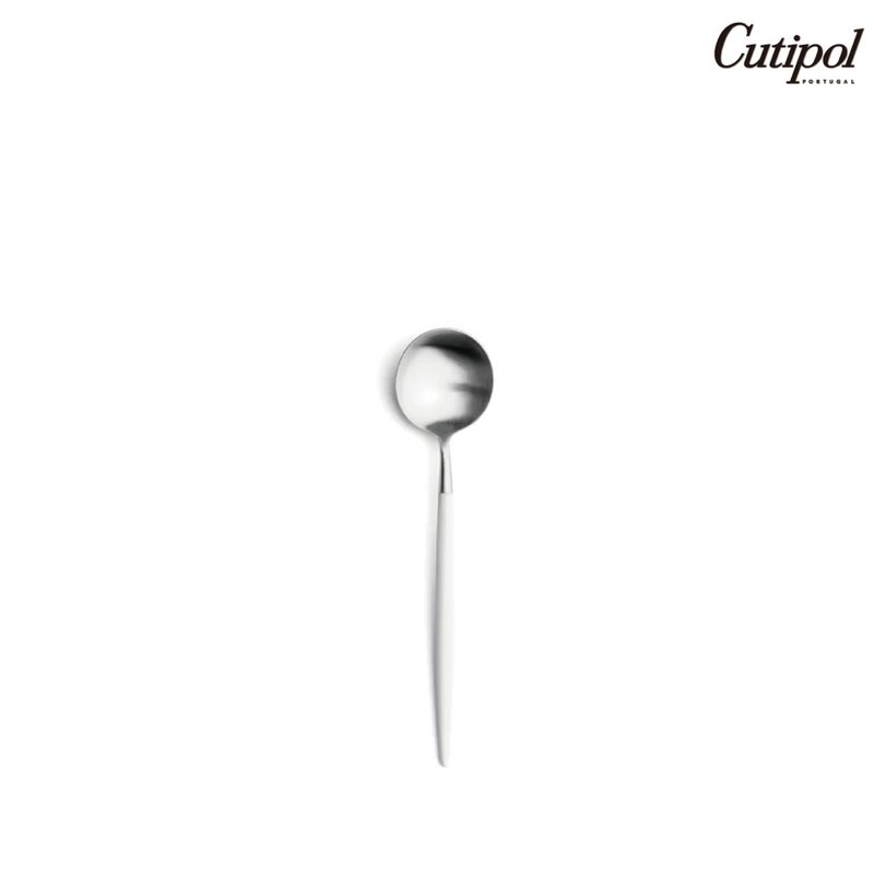 葡萄牙Cutipol GOA系列白柄18cm点心匙 - 餐刀/叉/匙组合 - 不锈钢 白色