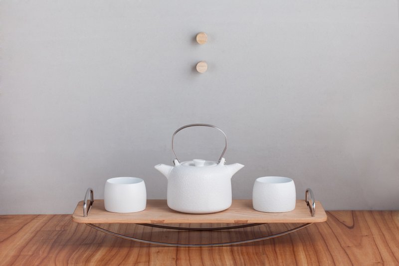 【微缓特】平衡壶Balanced Kettle-岩石白 - 茶具/茶杯 - 瓷 白色