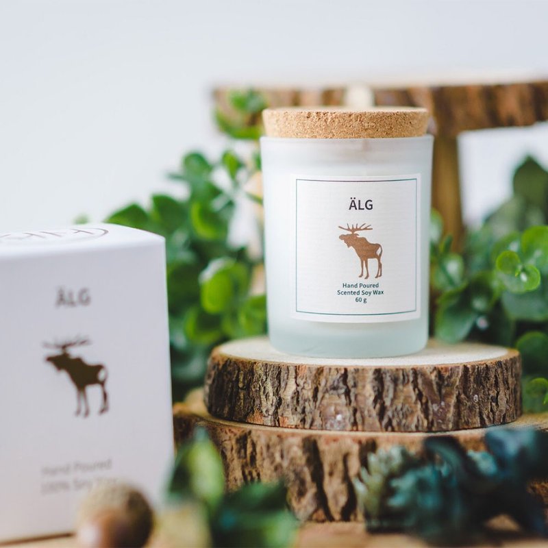 北欧瑞典设计 麋鹿大豆香氛蜡烛 - 森林清新 60克 #即将完售 - 蜡烛/烛台 - 蜡 