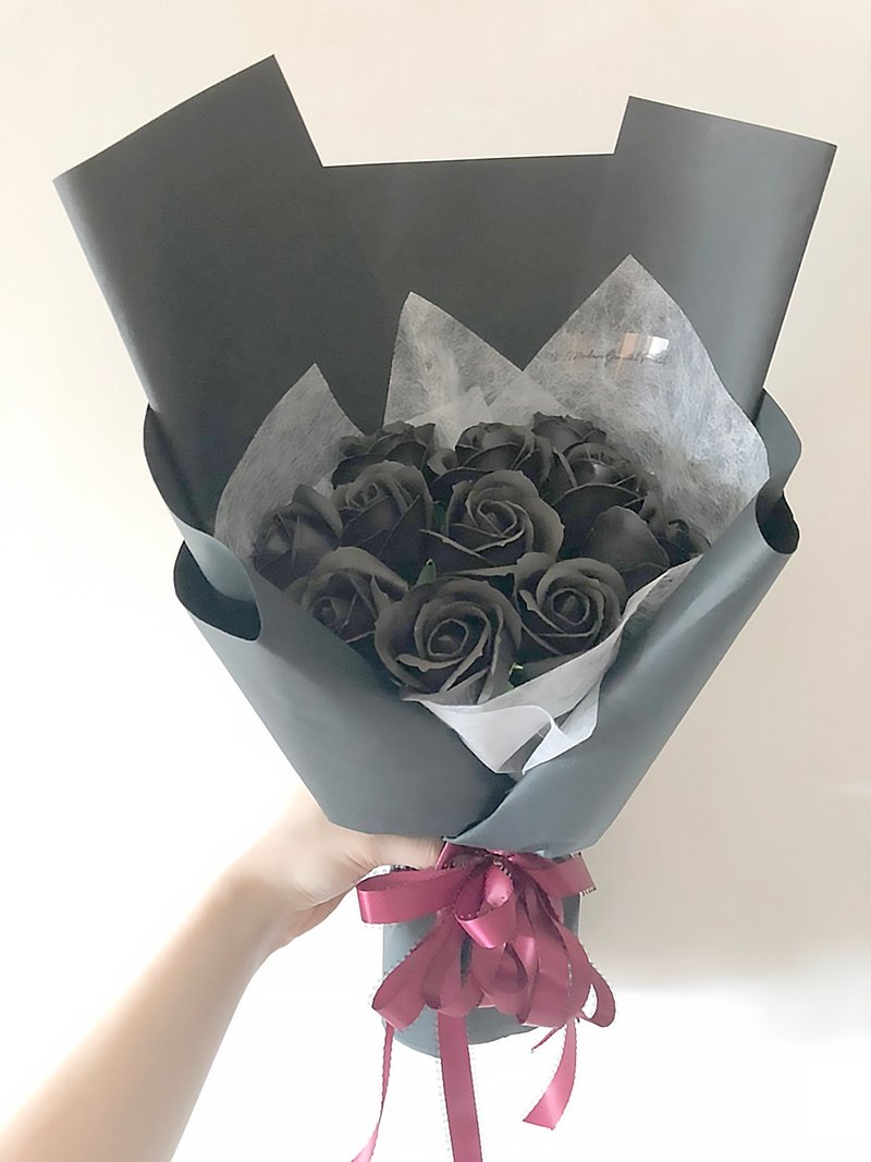 韩国情侣正夯  黑色玫瑰香氛花 - 干燥花/捧花 - 其他材质 