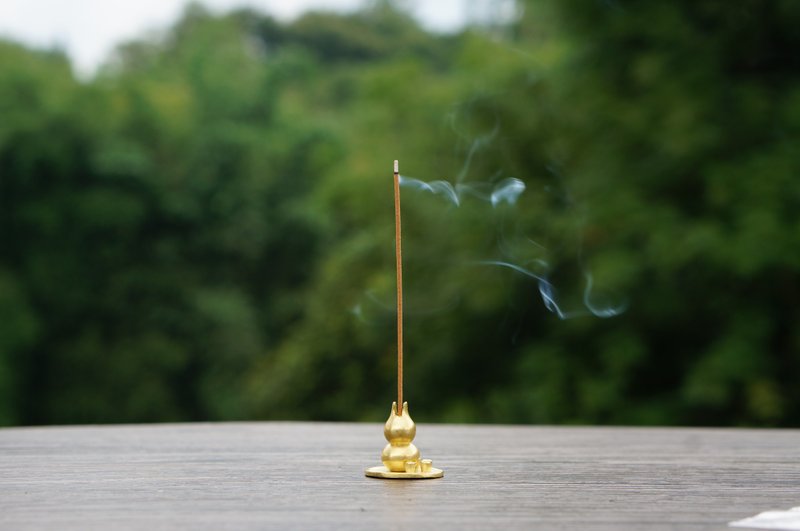 葫芦香插盘香小摆件 - 摆饰 - 铜/黄铜 金色