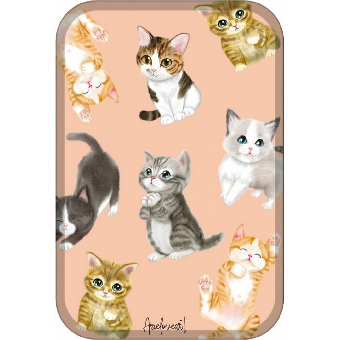 Ariel Watercolour All Kittens Flippy磁吸皮革卡套 兼容MagSafe - 手机配件 - 人造皮革 多色
