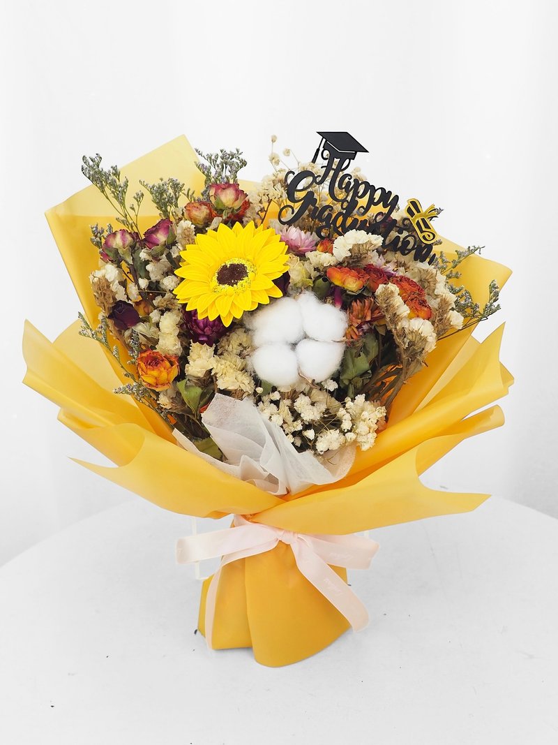 Leaflorist 毕业花束-多色可选 - 干燥花/捧花 - 植物．花 白色