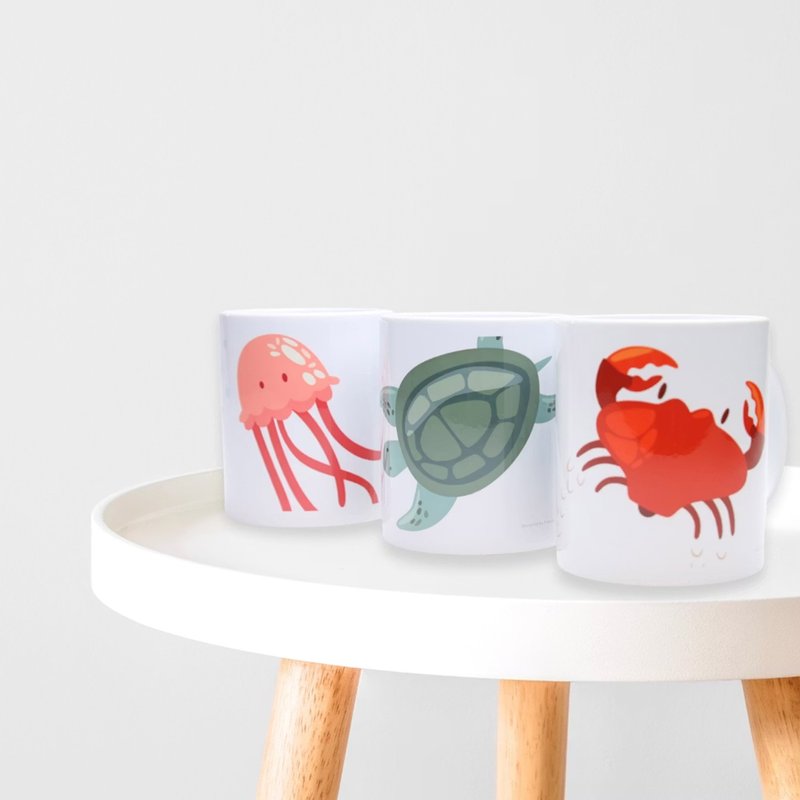 科学马克杯-可爱海洋生物(三款) - 咖啡杯/马克杯 - 瓷 白色