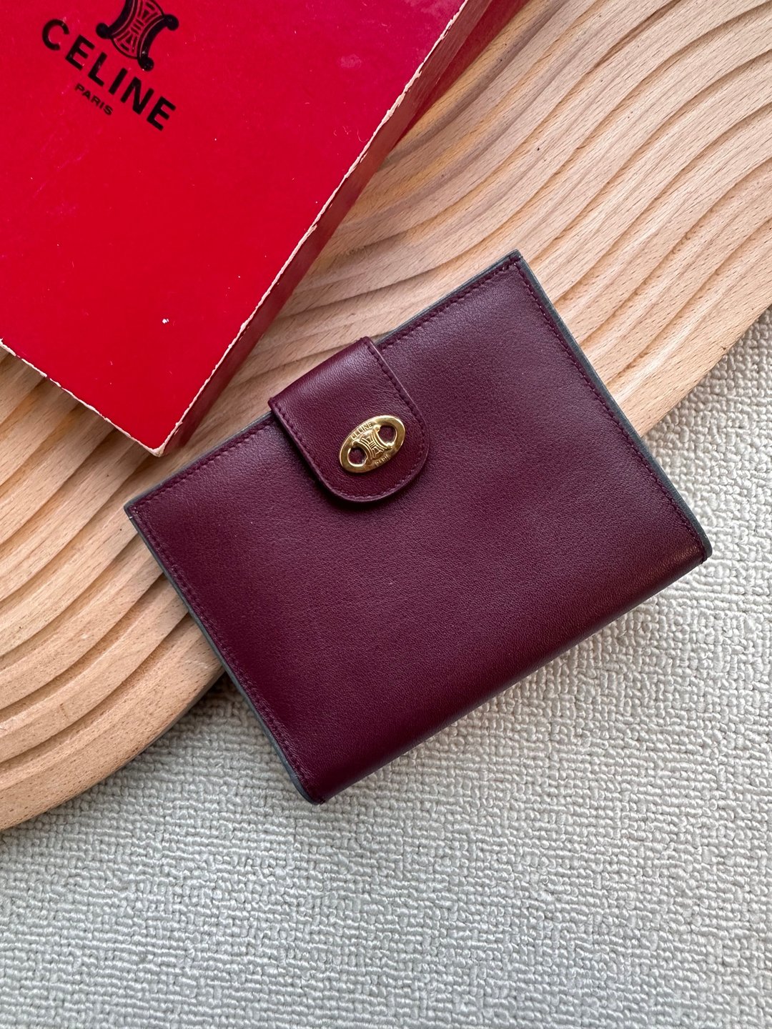 中古 Vintage Celine凯旋门五金装饰中长钱包 - 皮夹/钱包 - 真皮 