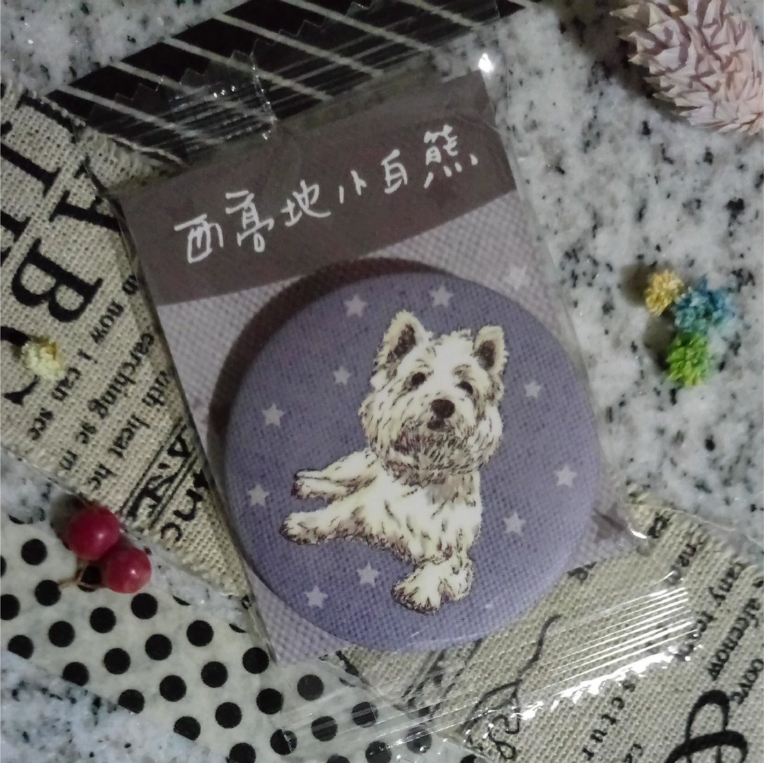 磁铁胸针(任选3个)~西高地白梗-素描系列 - 冰箱贴/磁贴 - 其他金属 