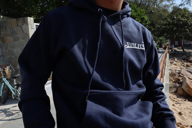 Hellofishy/ Time for Fishing/卫衣 - 中性连帽卫衣/T 恤 - 聚酯纤维 蓝色