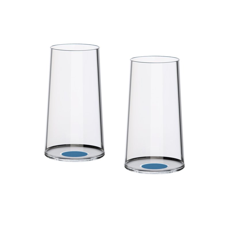 SplitGlass 水晶玻璃酒杯 - 2 件套装 (蓝色) - 酒杯/酒器 - 玻璃 透明