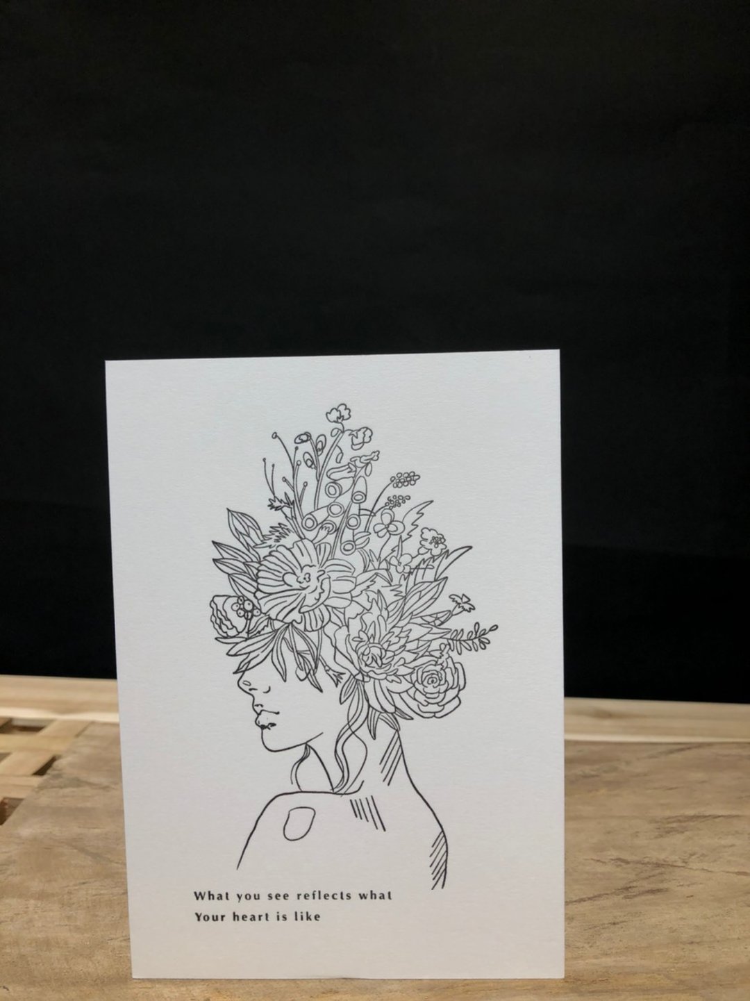 印印time 凸版明信片 你比镜子中的你更美 - 卡片/明信片 - 纸 