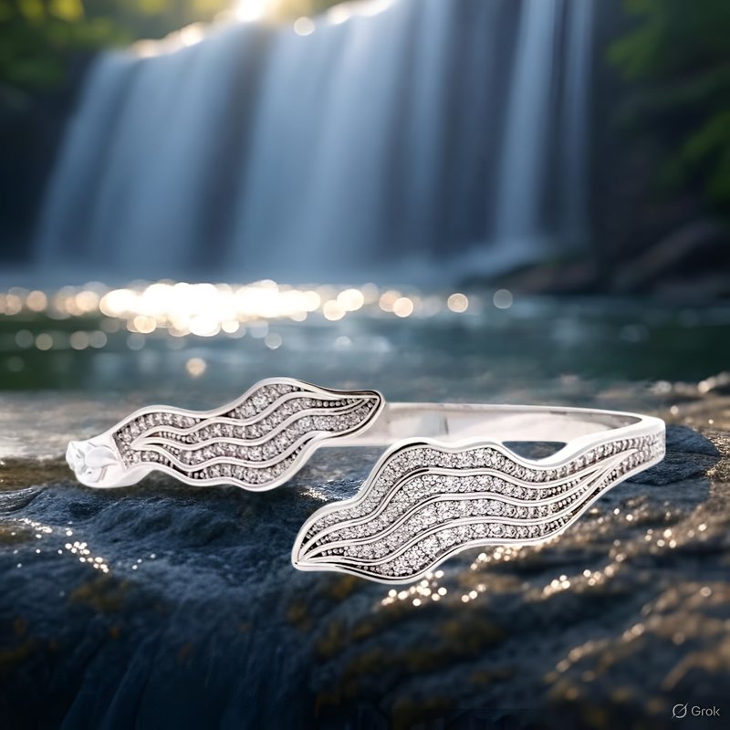 【双鱼纳财】139锆石风水能量银色开运手鈪 | Montresor Infini - 手链/手环 - 铜/黄铜 银色