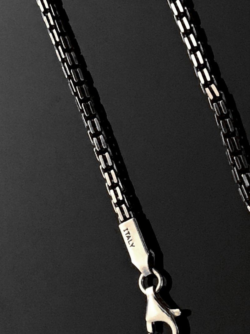 【银链系列】意大利方格蛇练/M/Silver 925 纯银 银链 - 项链 - 纯银 银色