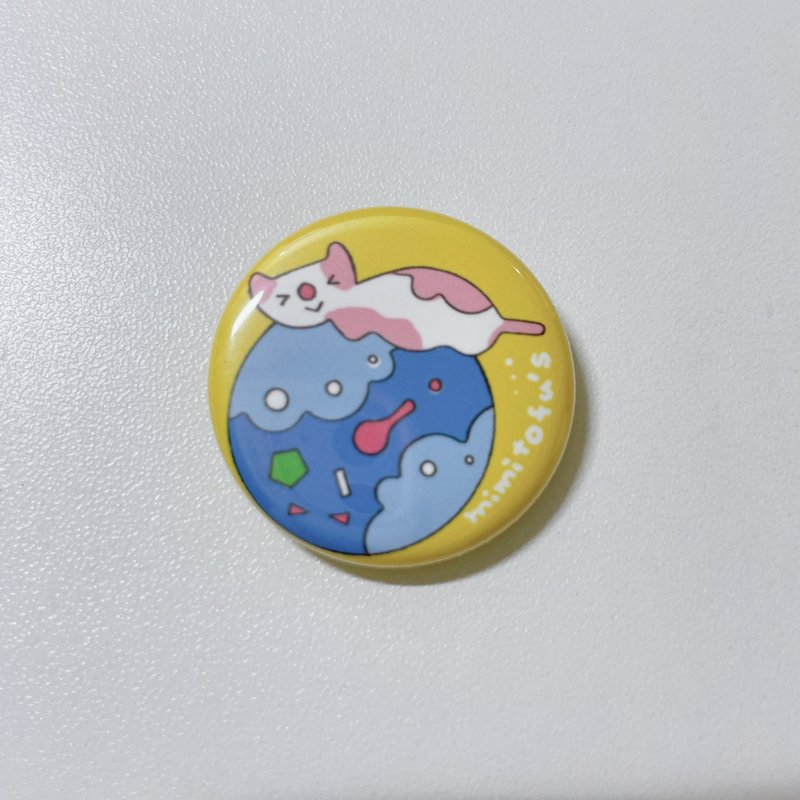 mimitofus planet 小圆胸章 猫咪星球 - 胸针 - 不锈钢 多色