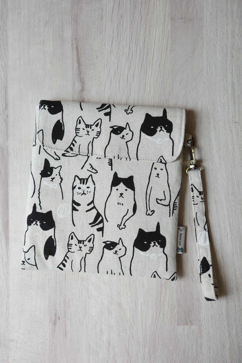 猫猫好朋友 -  电子书阅读器保护套 kobo libra colour 7寸 | 海 - 电脑包 - 棉．麻 