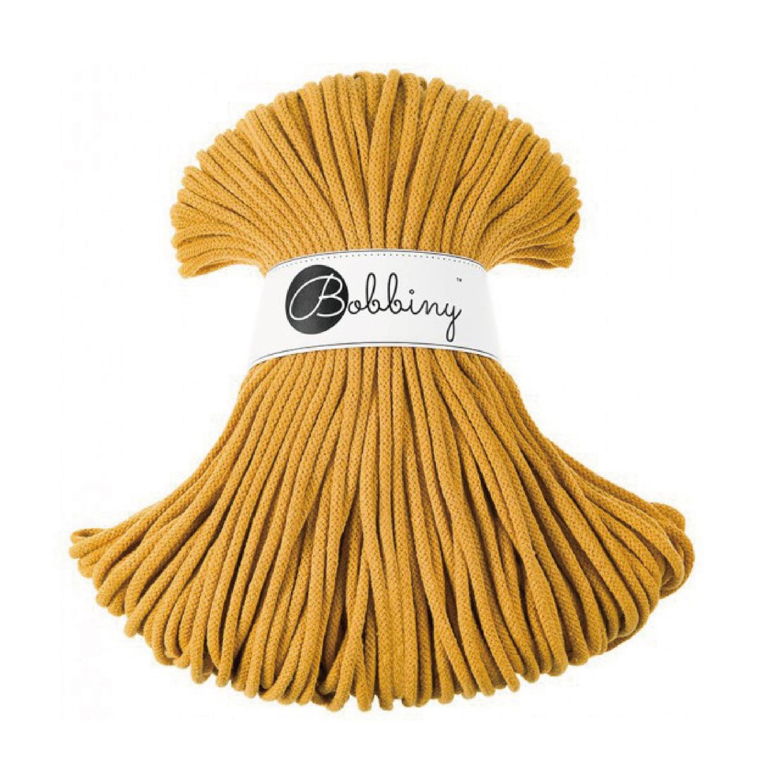 BOBBINY环保线材 5mm 辫子绳 MUSTARD - 编织/刺绣/羊毛毡/裁缝 - 棉．麻 黄色