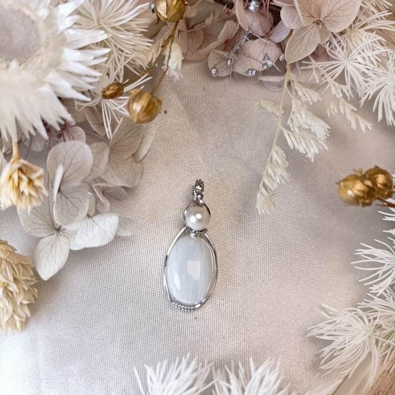 芬芳香气 - 项链 - 水晶 白色