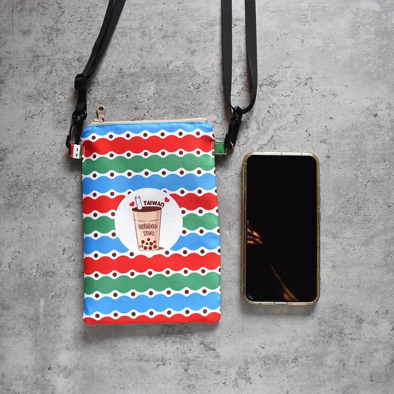【桐鹿】茄芷风格 手机袋_珍珠奶茶 - 侧背包/斜挎包 - 聚酯纤维 红色